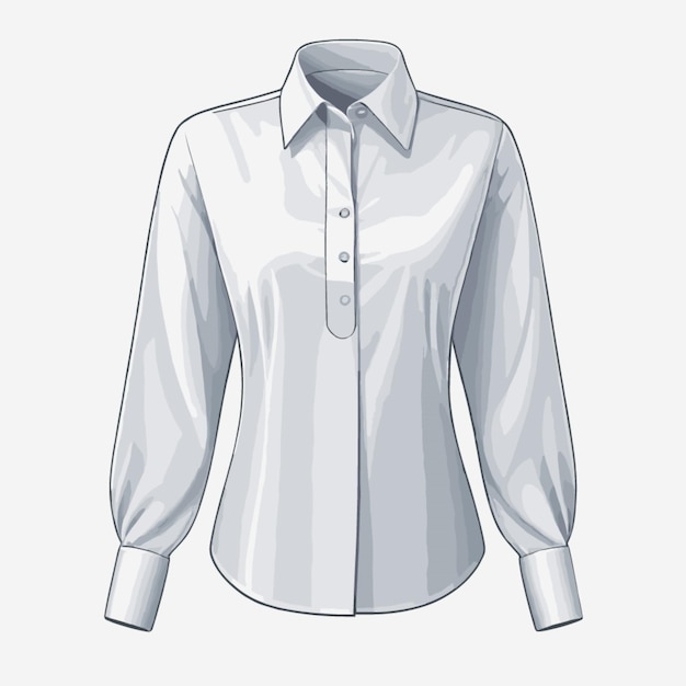 Vecteur de chemise sur fond blanc