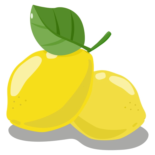 vecteur de citron mignon dans un style plat