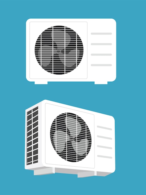 Vecteur de climatisation Appliance domestique Équipement électrique Vecteur plat dans le style de dessin animé isolé