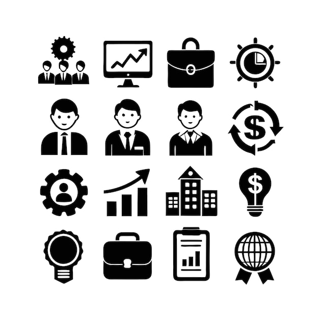 Vecteur de collection d'icônes d'affaires et de finances pour les documents d'interface utilisateur, les sites Web et les applications mobiles
