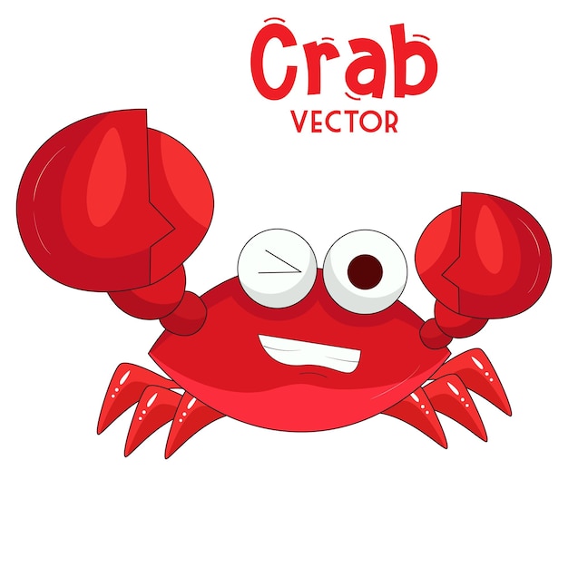 Vecteur coloré de crabe