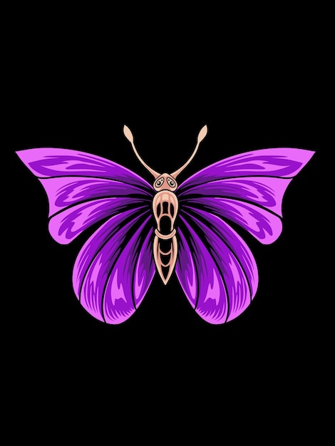 Vecteur de conception de beau papillon modifiable en couleur