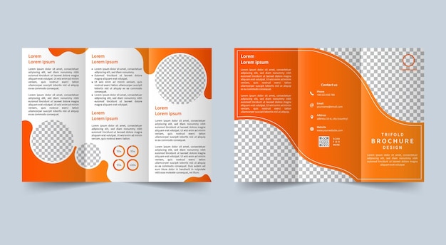 Vecteur de conception de la brochure triplée