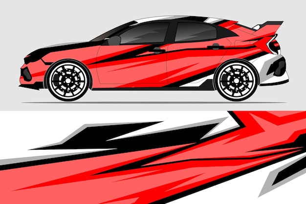 Vecteur de conception de décalques d'emballage de voiture