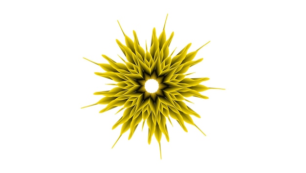 Vecteur De Conception Décorative Moderne Belle Fleur Jaune 3d Réaliste