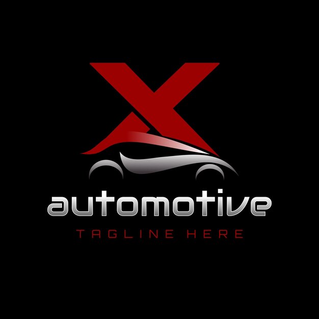 Vecteur le vecteur de conception du logo de l'automobile x car