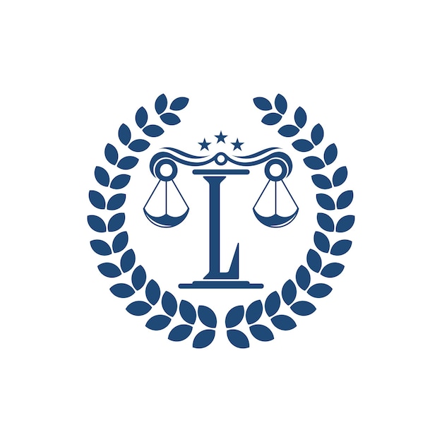 Vecteur le vecteur de conception du logo de l'avocat avec une lettre de concept premium