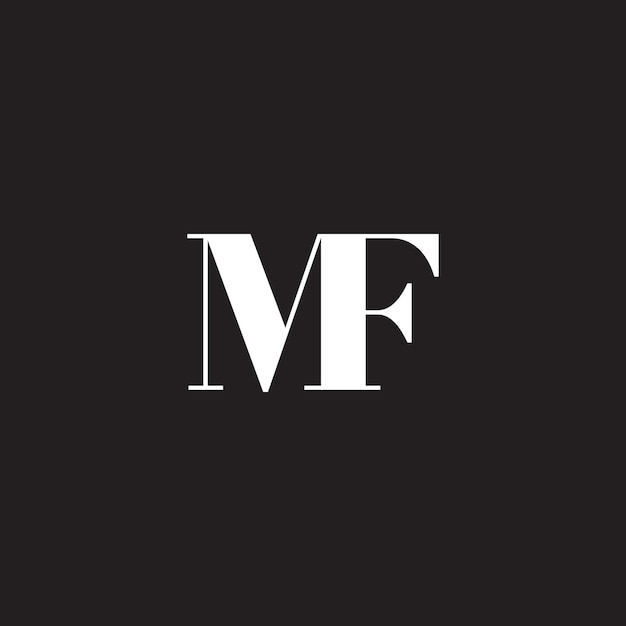 Vecteur le vecteur de conception du logo du monogramme de la lettre mf