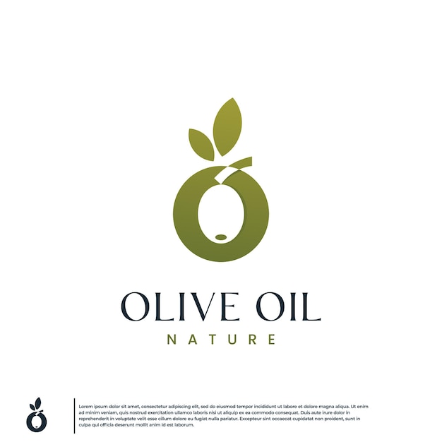 Vecteur De Conception Du Logo De L'huile D'olive Biologique