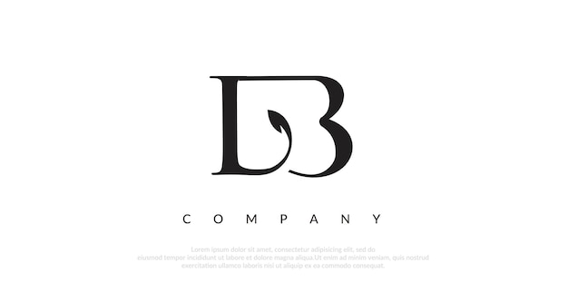 Vecteur de conception du logo initial LB