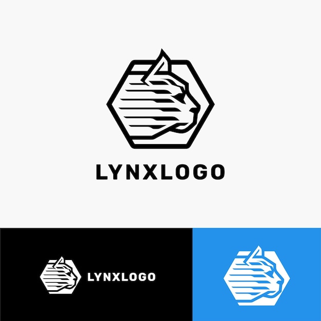 Le Vecteur De Conception Du Logo De La Tête De Lynx