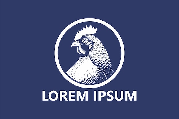 Vecteur de conception du modèle de logo du poulet