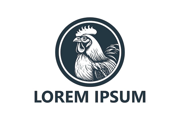 Vecteur de conception du modèle de logo du poulet