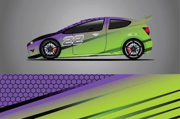 Vecteur De Conception D'enveloppe De Décalcomanie De Voiture