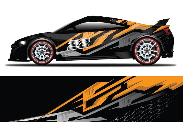 Vecteur De Conception D'enveloppe De Décalcomanie De Voiture