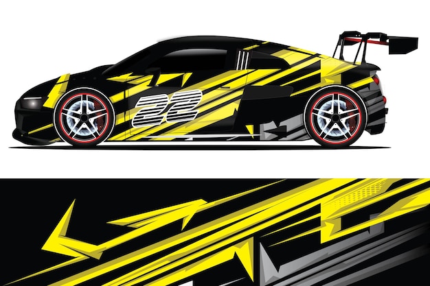 Vecteur De Conception D'enveloppe De Décalcomanie De Voiture