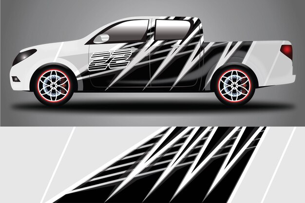 Vecteur De Conception D'enveloppe De Décalcomanie De Voiture