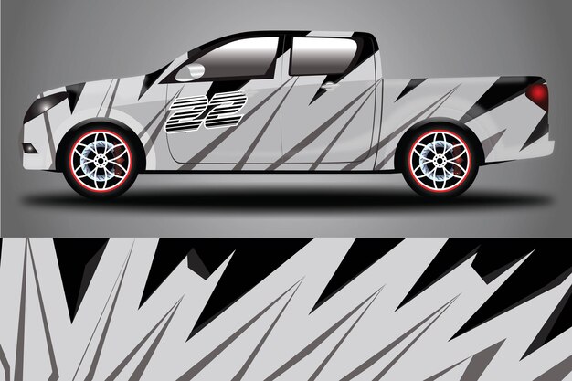 Vecteur De Conception D'enveloppe De Décalcomanie De Voiture