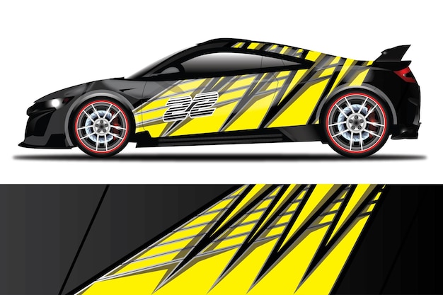 Vecteur De Conception D'enveloppe De Décalcomanie De Voiture