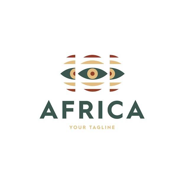 Vecteur de conception d'icône de logo d'Afrique