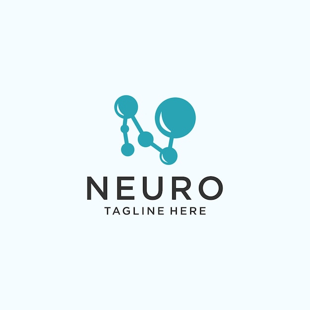 Vecteur de conception d'icône de logo neuro