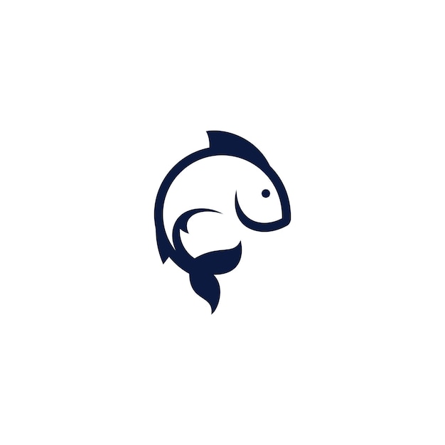 Vecteur de conception d'icône de logo de poisson