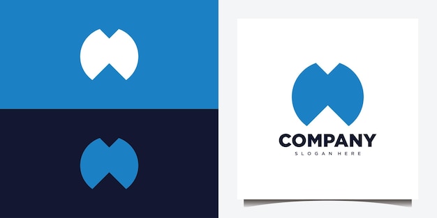 vecteur de conception de logo abstrait lettre M