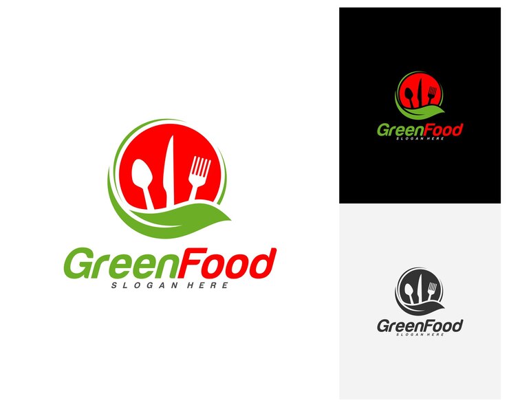 Vecteur de conception de logo d'aliments sains Modèle de logo d'aliments naturels Restaurant concept de logo de café de l'aire de restauration Symbole d'icône Illustration