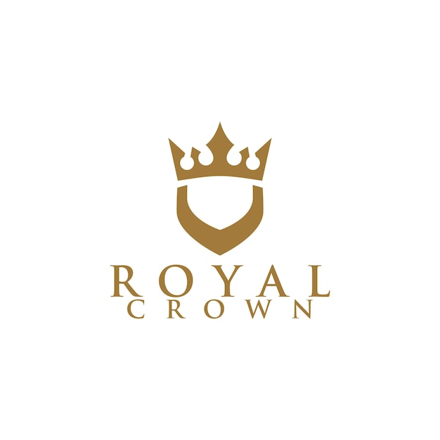 Vecteur de conception de logo de couronne royale