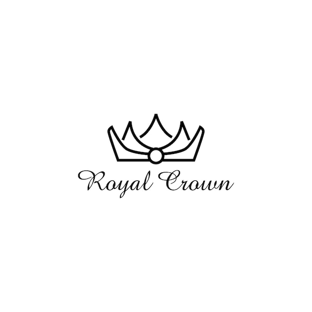 Vecteur de conception de logo de couronne royale