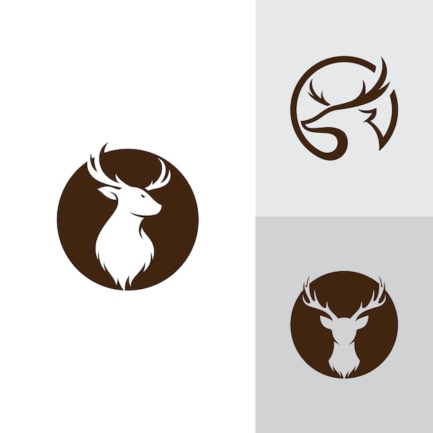 Vecteur De Conception De Logo Créatif Tête De Cerf