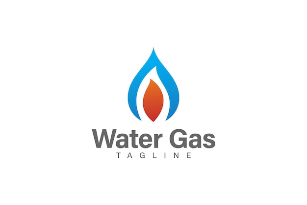 Vecteur De Conception De Logo Eau Et Gaz