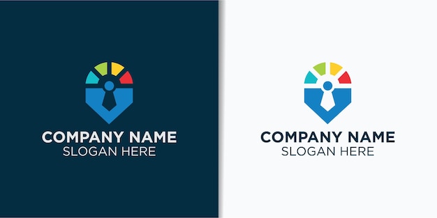 Vecteur vecteur de conception de logo d'emplois numériques