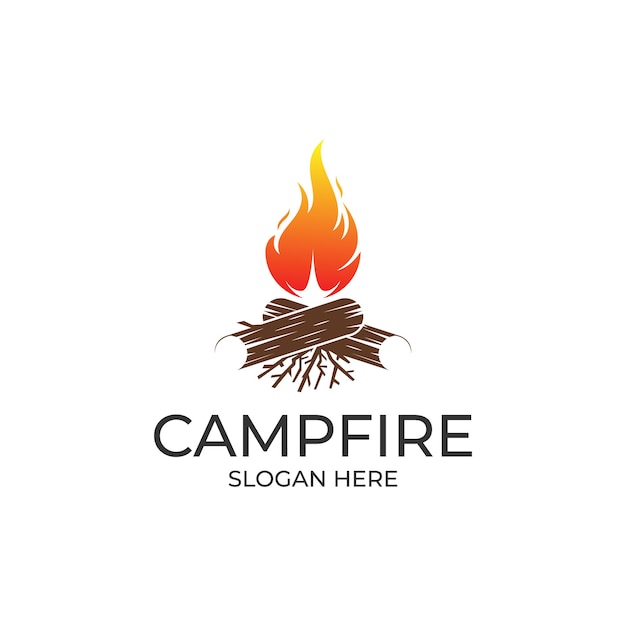 Vecteur De Conception De Logo De Feu De Camp Feu De Camp