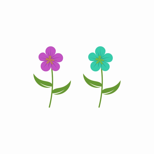Vecteur vecteur de conception de logo de fleur simple, inspiration de logo de nature, conception de logo de plantes