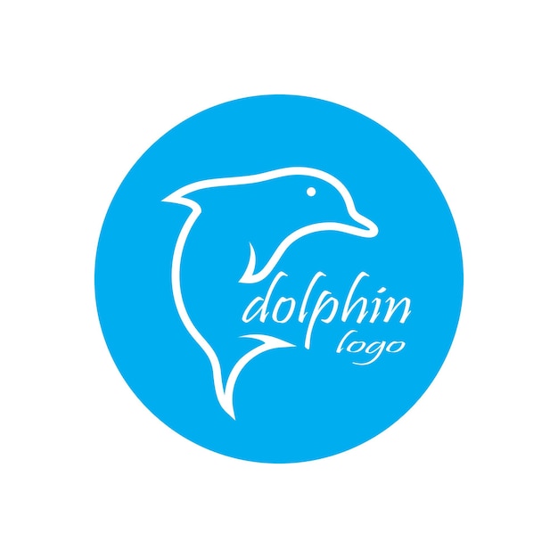 Vecteur de conception de logo icône dauphin