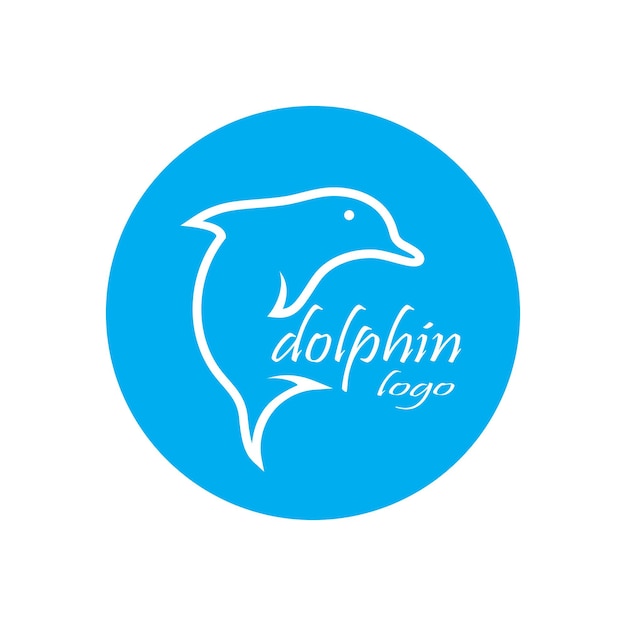 Vecteur De Conception De Logo Icône Dauphin