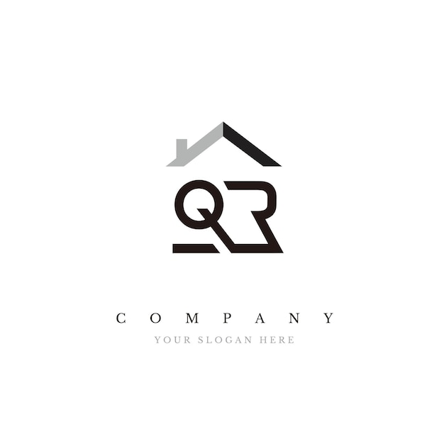 Vecteur De Conception De Logo Immobilier Qr Initial