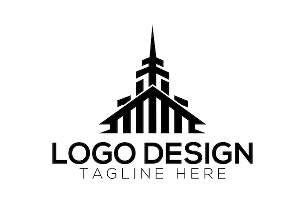 Vecteur de conception de logo immobilier