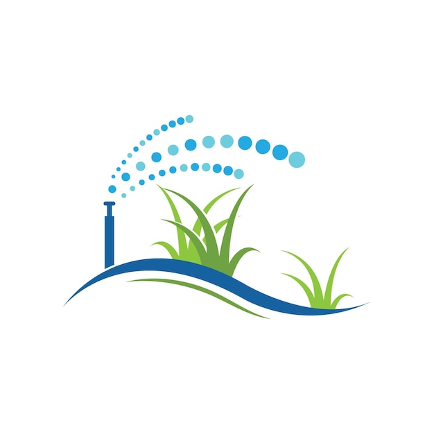 Vecteur de conception de logo d'irrigation Illustration de modèle de symbole d'icône