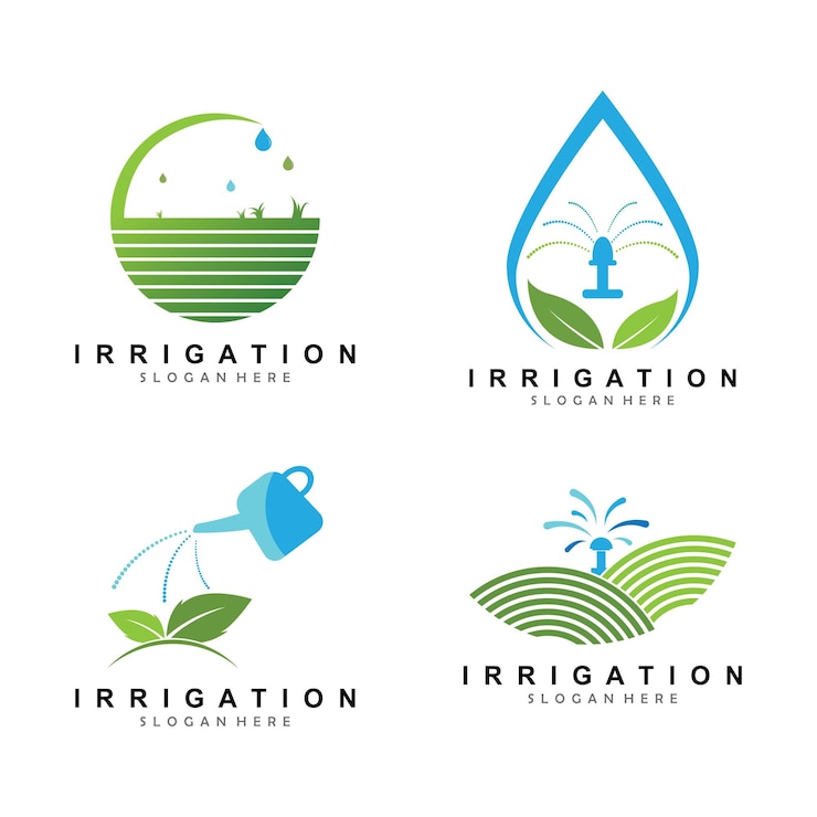Vecteur vecteur de conception de logo d'irrigation illustration de modèle de symbole d'icône