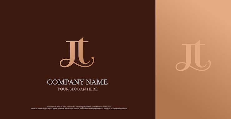 Vecteur vecteur de conception de logo jt initial