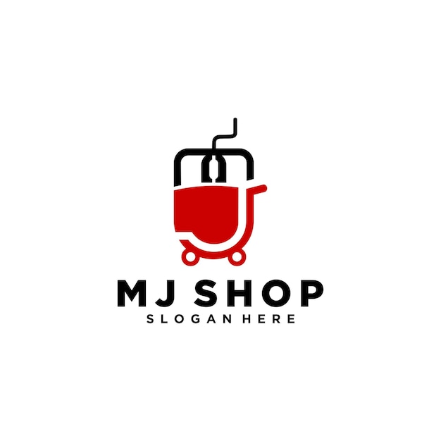 Vecteur De Conception De Logo De Magasin De Lettre Mj