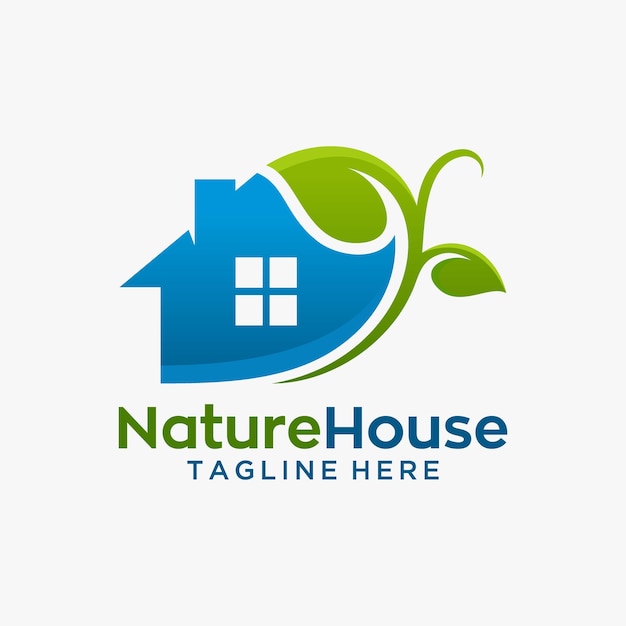 Vecteur De Conception De Logo De Maison Naturelle