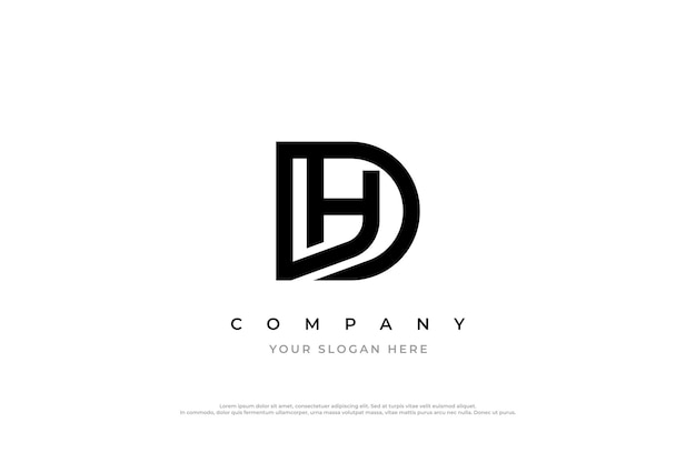 Vecteur de conception de logo monogramme HD lettre initiale