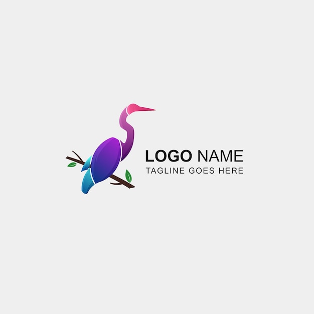 Vecteur De Conception De Logo Oiseau Coloré
