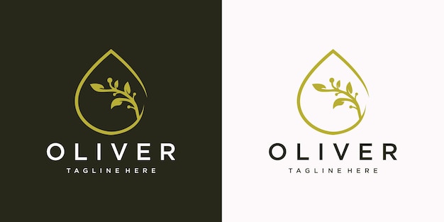 Vecteur De Conception De Logo Olive Avec Concept Abstrait Créatif Vecteur Premium