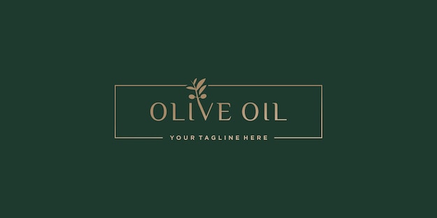 Vecteur De Conception De Logo Olive Avec Concept Abstrait Créatif