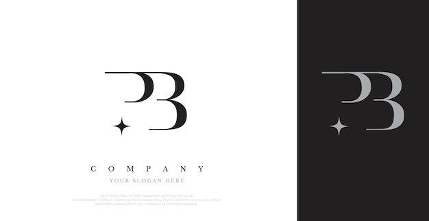 Vecteur de conception de logo PB initial