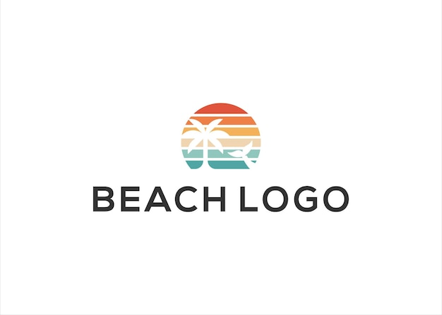 Vecteur De Conception De Logo De Plage